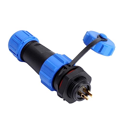 Waterproof Aviation Wire Connector Plug, SP13 2Pin Connector Adapter for Lamps and Lanterns IP67 Replacement Plug Socket