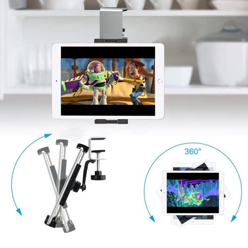 Oilcan Porta Tablet Cucina, Supporto Tablet Tavolo Credenza Cucina Con Clip In Metallo Regolabile Per Ipad Mini Air Pro, Iphone, Samsung Tab, Switch, Lenovo, Cellulare & Tablet Da 4-12.9" - 4