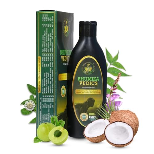 Bhumika Vedics Herbal Hair Oil For Men & Women | Promotes Hair Growth & Reduces Hair Fall | With Indigofera,Aloe vera,Neem, Amla, Bhringraj and Coconut Oil 200 ml - Image 7