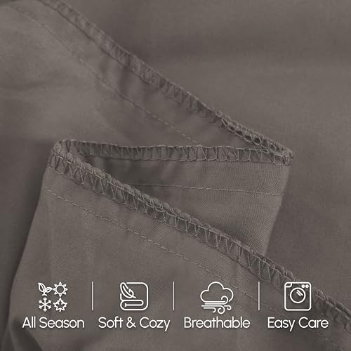 Image of Elegant Comfort Luxury Ultra-Soft 1-Piece Body Pillowcase - 1500 Premium Hotel Quality Microfiber Double Brushed - Wrinkle Resistant, Body Pillowcase Size, Grey