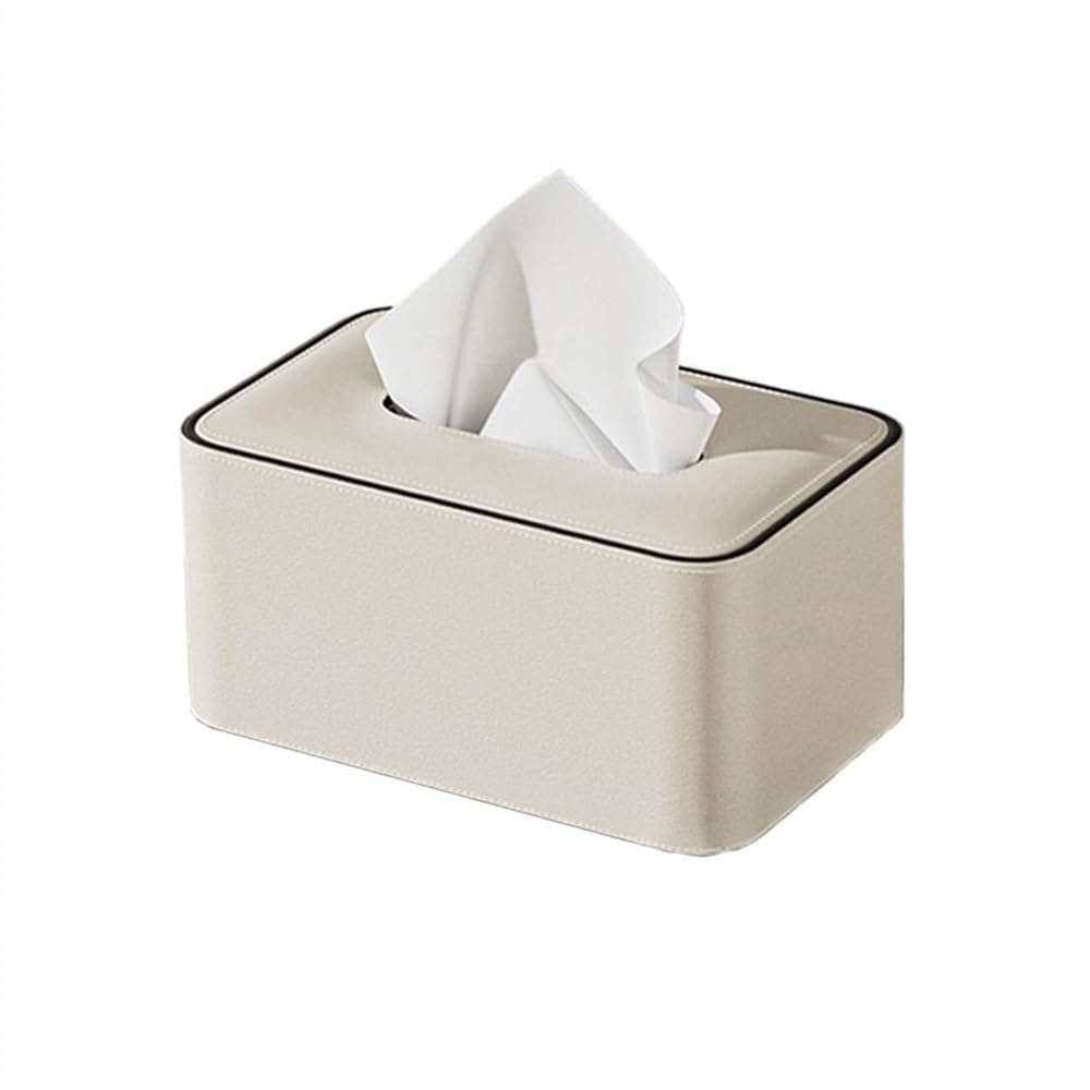 ROHCGHC Tissue boxes, Coffee Table Drawer Box Home Living Room Create Desktop Creative Upscale Napkin Tissue Holder(White)