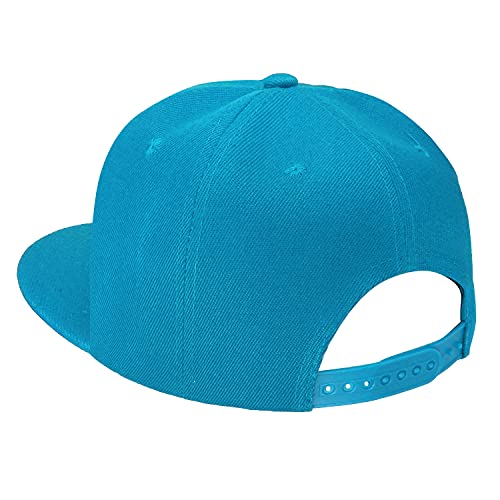 Image of Falari Classic Snapback Hat Cap Hip Hop Style Flat Bill Blank Solid Color Adjustable Size