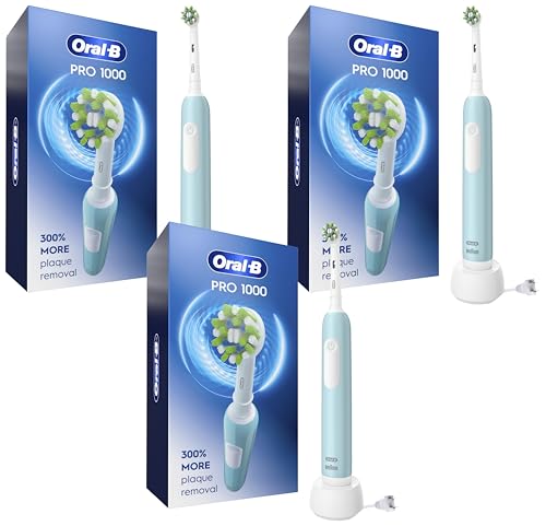 Image of Oral-B Pro 1000 CrossAction Electric Toothbrush,Green,(Pack of 3)