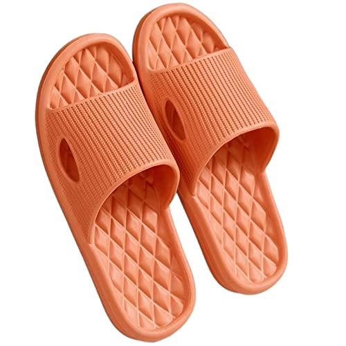 Slippétes pour femmes soft indoor flip flops plates orange de salle de bain
