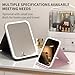 YQNVZGS Makeup Mirror Intelligent Touch Control Makeup Mirror,3-Color Intelligent dimming,Type-C Desktop high-Definition,Home or Travel Beauty Mirror (White-Big-6.89 * 9.06 inches)