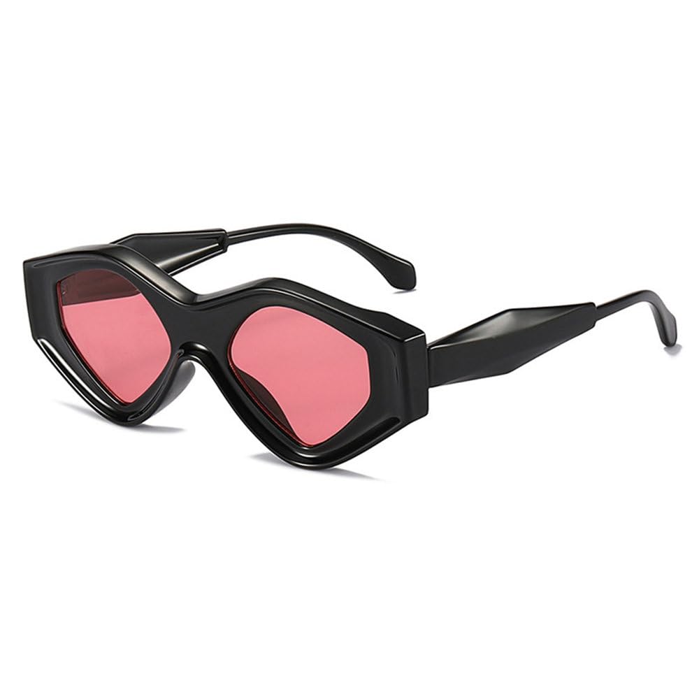 Occhiali da Sole Vintage poligonali da Donna Moda Colorati Occhiali da Sole a Doppio Colore Occhiali da Sole da Uomo con tonalità Irregolari Occhiali UV400