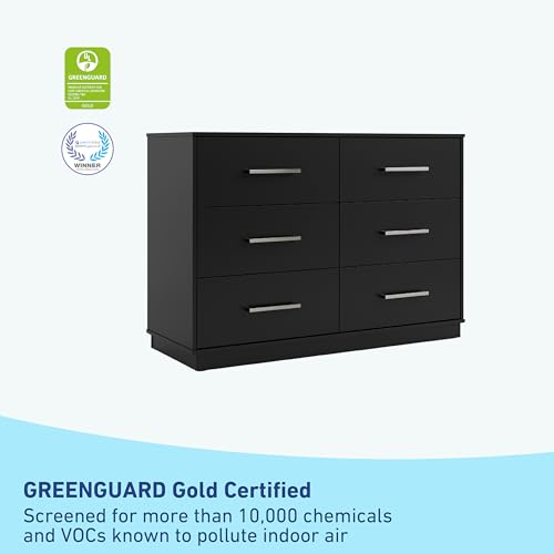 Image of Graco Essentials 6 Drawer Bedroom Dresser, Black
