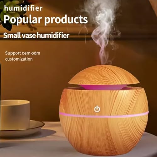 Difusor aromático eléctrico con luz LED y humidificador 130ml miniatura 2
