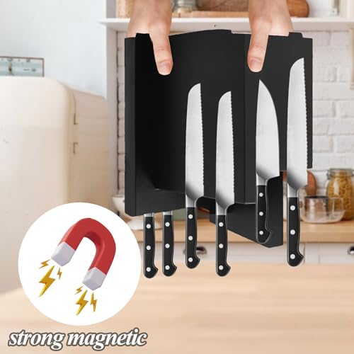 Soporte estable para cuchillos Resafy imán de doble cara para encimeras modernas 4