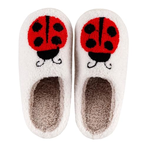 Modern Embroidered Slipper Fuzzy Cozy Memory Foam Women's Men's Couple Home Indoor House Slippers Shoes2