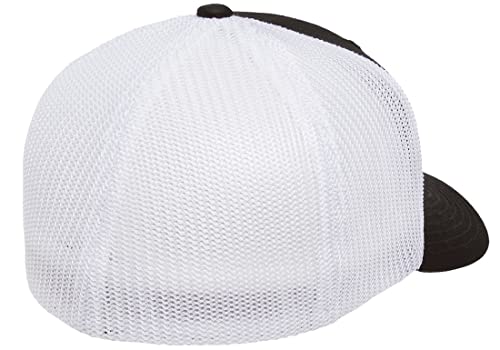 Image of Flexfit Unisex Mesh Fitted 2-Tone Trucker Hat, One Size