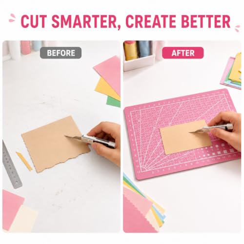 Tabla de corte A5 rosa auto-sanante para manualidades miniatura 5