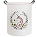 ESSME Laundry Hamper,Collapsible Canvas Waterproof Storage Bin for Kids, Nursery Hamper,Gift Baskets,Home Organizer (Art Unicorn)