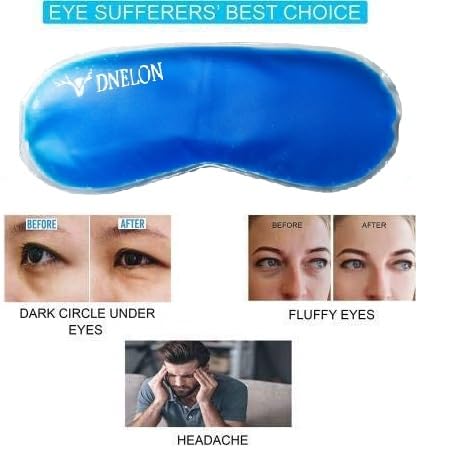 Image of Cooling Gel Relaxing Eye Sleep Mask For Dark Circles, Dry Eyes, Cooling Eyes, Pain Relief, Redness, Eye Patches, Sleeping Cool Pad Suitable For All Family Members Sleeping Mask (One Size)