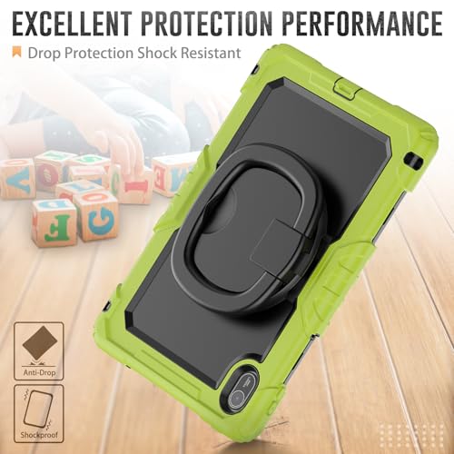 Protection Huawei MatePad SE 11 2024 robuste silicone jaune vert - 3