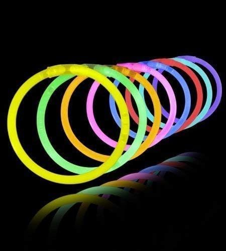Image of Crackles Pipe Glow in The Dark Party Favors Glow Stick Light Up Pop Tubes Happy Birthday Decoration for Girls Boys (Glow Sticks)- (Pack of 50) Multicolors