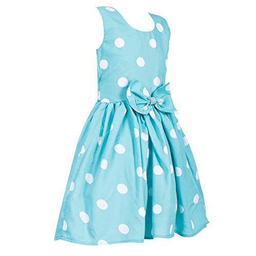 Image of Girl's Casual Frock (S-29-Black- See Green-4-5Y Black and See Green 4 Years-5 Years)