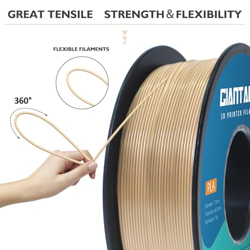Image of PLA Filament 1.75 mm, GIANTARM 3D Printer Filament PLA Bone White 1 kg Spool