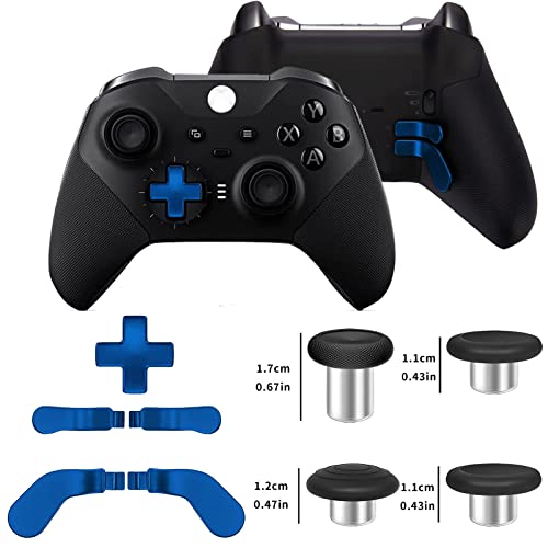 Image of Elite Controller Paddles,Metal Replacement Thumbsticks,Standard D-pad for Xbox Elite Controller Series 2 Core,Accessories Kit for Xbox One Elite 2 (Blue)