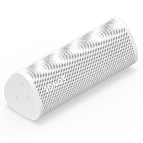 Image of Sonos Roam 2 - Lightweight Portable Waterpoof Speaker with Bluetooth, WiFi, 10 Hour Battery Life and Voice Control for Home and Outdoor Use - White