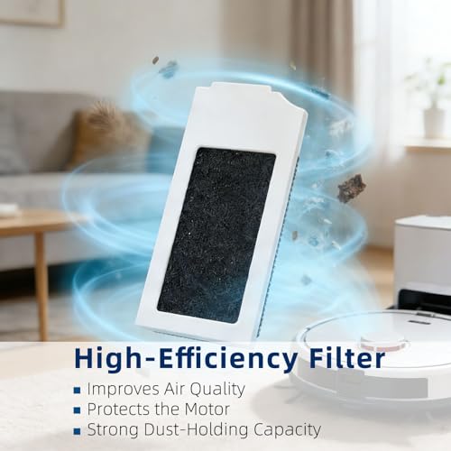 Image of Replacement Accessories Compatible with Ecovacs Deebot N20 Pro /N20 Robotic Vacuum Cleaner, 10 PCS Includes 1 Main Roller Brush, 2 Mop Pads Wiper, 2 HEPA Filters, 4 Side Brushes & 1 Cleaning Brush