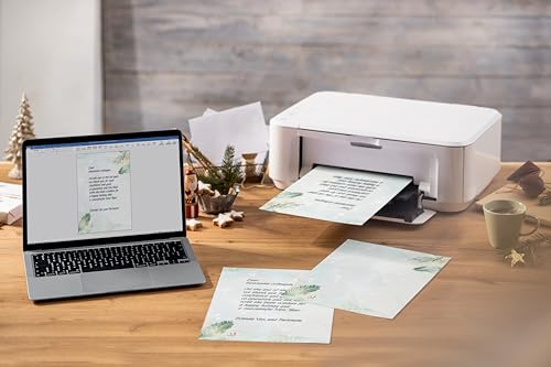 SIGEL DP481 Christmas Motif Papers "Christmas Forest Watercolor" - Blue, Green, Gold - 90 GSM - A4-100 Sheets - Image 3
