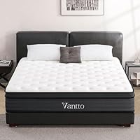 Vantto Twin Size Mattresses, 10 Inch Hybrid Memory Foam Individual Pocket Springs Twin Bed Mattress in a Box with Pressure Relief, Motion Isolation, CertiPUR-US, 100 Nights Trial
