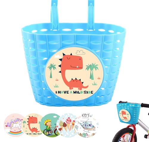 OUOQI Cesta de Bicicleta para Niños,Cesta para Bicicleta Infantil,Cesta Delantera Bicicleta Niños,Cesta Delantera de Bici para Niños,Cesta Lantera Bicicleta Niñopara la Escuela,al Aire Libre,Ciclismo