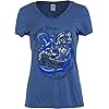 Mermaid-Heart-Sailor-Mouth-Cute-Funny-Sassy-Sarcastic-V-Neck-T-Shirt-for-Women Mermaid Heart, Sailor Mouth | Cute Funny Sassy Sarcastic V-Neck T-Shirt for Women-(Vneck,XL) Vintage Blue