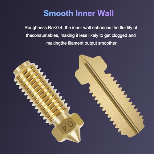 Image of 10PCS 0.4mm Brass Nozzles for AnycubicKobra 3 V2 /Kobra 3 /Kobra S1, Extruder Hotend Nozzle Kit with Cleaning Needle, Tweezers and Wrench