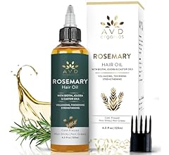 AVD Organics Rosemary Oil for Hair Growth Infused With Biotin Hair Strengthening Nourishing and Volumizing | Infused with J…