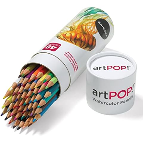 artPOP! Watercolor Pencils, 48 Vibrant Colors, Premium Quality, Hexagonal Grip, Water Soluble Colors for Drawing, Blending, Painting, and Mixed Media Cover