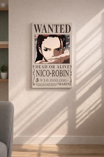 Image of Nico Robiin Wanted Poster - A3 Size Wall Art Prints (300 GSM Matte Finish) L-42CM X W-30CM | 0ne PiEece Anime Wall Art | Elegant Pirate Bounty Design | Premium Matte Anime Print | Otaku Room Decor | BOND VERSE