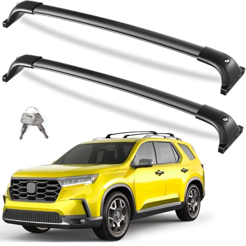 KINGGERI 260lbs Lockable Roof Rack Cross Bars Compatible with Honda Pilot 2023-2025 (Not for LX & EX-L).Heavy Duty All Aluminum Crossbars Rooftop Cargo Basket Luggage Kayak Canoe Snowboard Bike