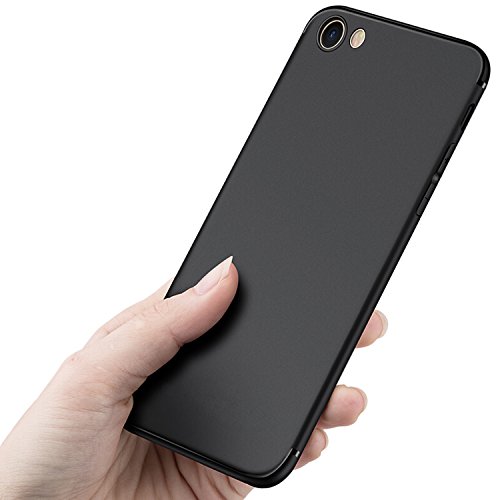 UBEGOOD iPhone 8 handyhülle, Kratzfeste Hülle iPhone 8 Schutzhülle Soft TPU Case Ultradünn Cover Bumper Case Apple iPhone 8 Silikon Hülle für iPhone 8 Case Cover (Schwarz)