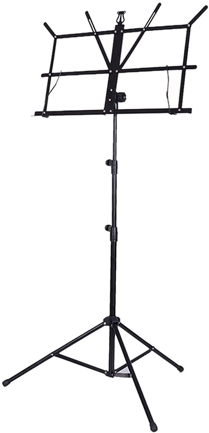 Atril para Partituras Atril para Partituras con Soporte para Violín, Atril para Violín Plegable Portátil, para Partituras con Bolsa De Transporte,Silver