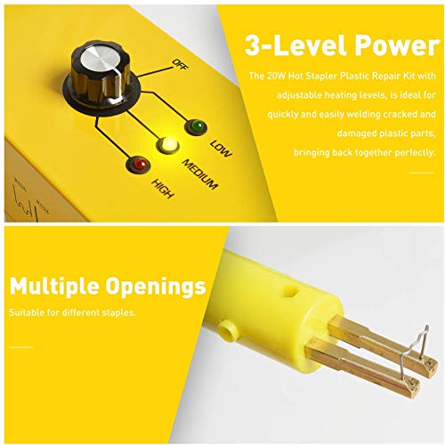 Mr Cartool Auto Plastic Bumper Repair Welder Kit, 110V Hot Stapler Plastic Welder Staple Gun With 700Pcs Staples, Snips, Car Body Repair, Collision Repair Sets #TOP2