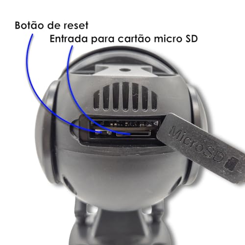 Câmera de Segurança Externa Ip Prova D'água Infravermelho 1080p Wifi Hd Preta Orbitronic