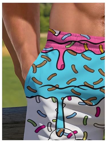 SOLY HUX Men's Beach Shorts Drawstring Waist Printed Swim Trunks Swimwear Summer Vacation Outfits3