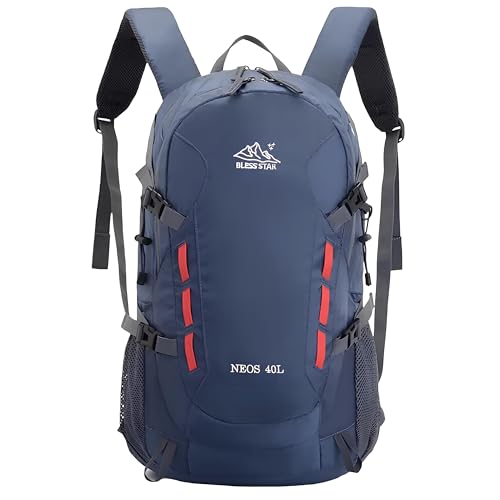 Mochila Viagem Caminhada Trekking Acampamento Resistente Masculina Feminina 40L (Cinza Azulado)