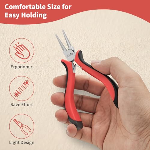 Image of 5-Piece Round Nose Pliers Set for Jewelry Making and Wire Wrapping
