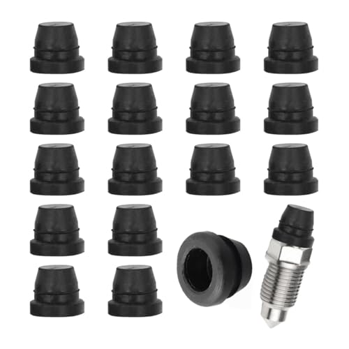 ZIMISI Car Brake Bleeder Screw Caps, Rubber Brake Caliper Covers, Grease Fitting Caps, Waterproof Dust Zerk Cover, Vehicle Brake Bleeder Valve Nipple...