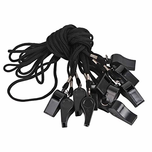 Silbato deportivo plástico Tyenaza 12 pcs negro miniatura 1