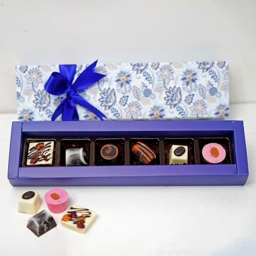 Image of Velvet Fine Chocolates Gift Hamper Chocolate Xcess 6 Assorted Chocolates (Mixed Nuts, Butterscotch Filling, Hazelnut, Orange Filling, Coffee Filling, Raisins)