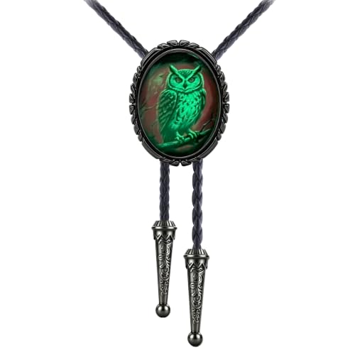 Image of Jeilwiy Bolo Tie for Men Western Cowboy Gothic Bolo Tie Necklace Halloween