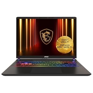 MSI Vector 16 HX AI Gaming-Laptop, 16″ QHD+ 240 Hz Display, Intel® Core™ Ultra 7 255HX, NVIDIA GeForce RTX 5070 Ti, 16 GB RAM, 1 TB SSD, Windows 11 Home, QWERTZ Tastatur, Cosmos Grau, A2XWHG-264