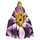 YYHHAOFA Bees Gathering Flowers Prints Halloween Erwachsene Kapuzenumhang für Party Dekoration Cosplay Kostüme Bühne Maskerade