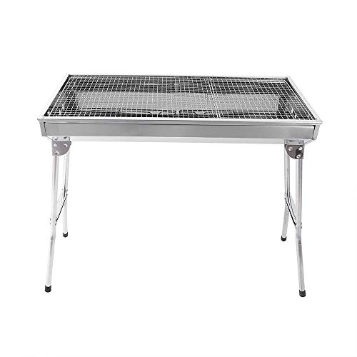 SuperGift Essential - Stainless Steel BBQ Grill with Stand Charcoal Barbecue Folding and Portable Outdoor Garden And Park Use 4 SuperGift Essential - Stainless Steel BBQ Grill with Stand Charcoal Barbecue Folding and Portable Outdoor Garden And Park Use - Image 4