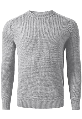 Men's Lightweight Crewneck Sweater Soft Touch Waffle Stitch Pullover for Men2