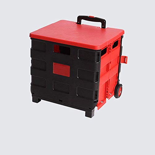 Zusammenklappbarer Einkaufstrolley Aufbewahrungsbox, Mehrzweck-Hochleistungs-Klapptrolley Einkaufskiste auf Rädern – Bild 3